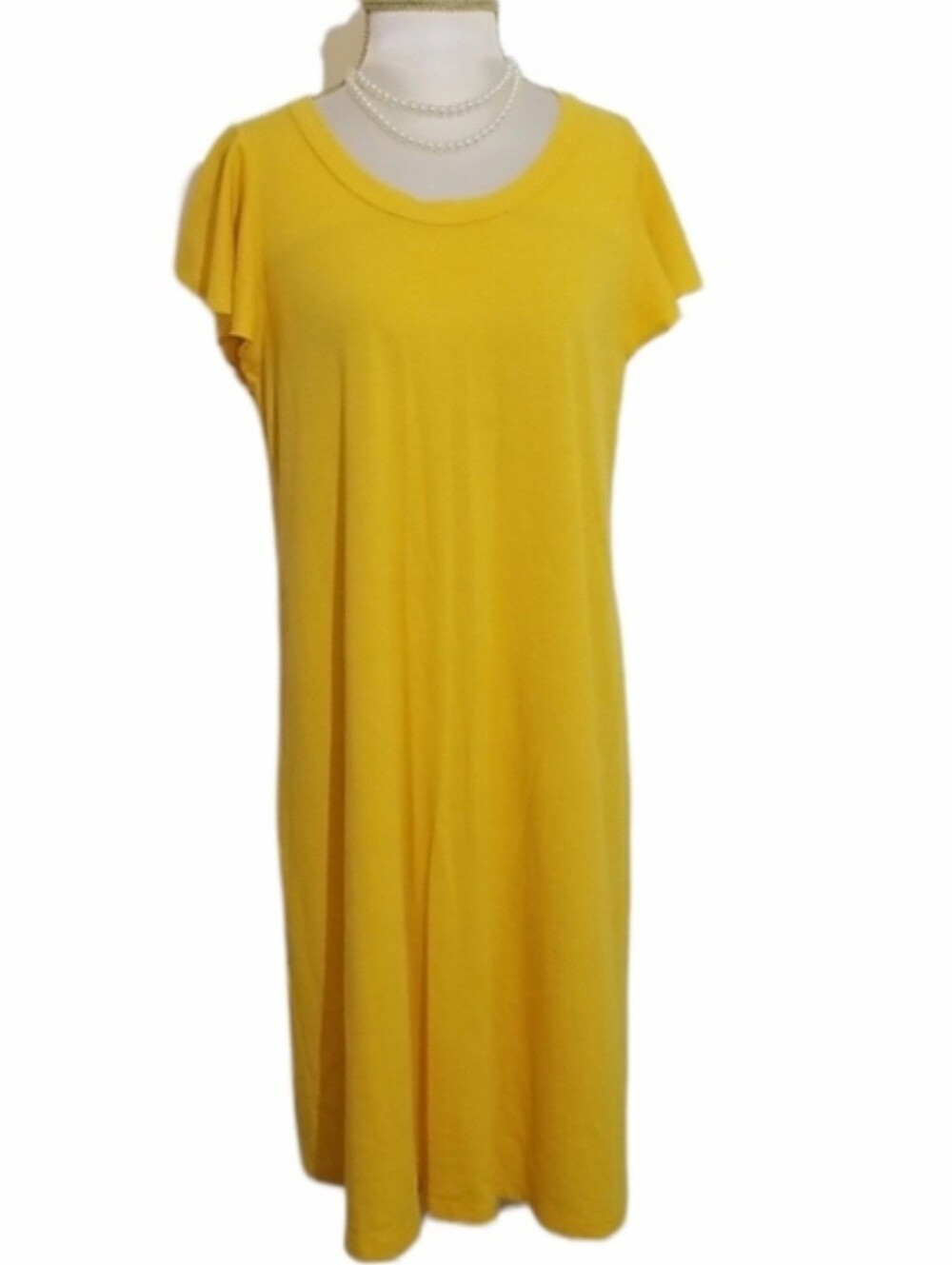 GAP Yellow Flutter-Short Sleeve Swing Dress NWT